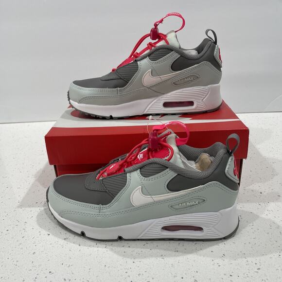 Nike Air Max 90 Toggle PS Sz 3Y New CV0064-003 Flat Pewter White
